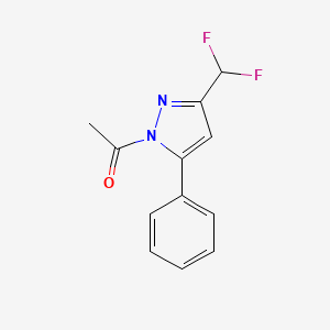 molecular formula C12H10F2N2O B3042112 1-[3-(Difluoromethyl)-5-phenylpyrazol-1-yl]ethanone CAS No. 507485-96-3