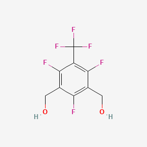 molecular formula C9H6F6O2 B3042120 [2,4,6-Trifluoro-3-(hydroxymethyl)-5-(trifluoromethyl)phenyl]methanol CAS No. 510768-15-7