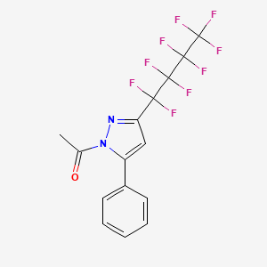 molecular formula C15H9F9N2O B3042121 1-乙酰基-3-壬氟丁基-5-苯基吡唑 CAS No. 511243-92-8