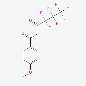 molecular formula C13H9F7O3 B3042136 4,4,5,5,6,6,6-Heptafluoro-1-(4-methoxyphenyl)hexane-1,3-dione CAS No. 515163-04-9