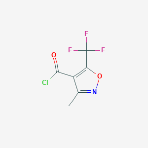 molecular formula C6H3ClF3NO2 B3042149 3-Methyl-5-(trifluoromethyl)isoxazole-4-carbonyl chloride CAS No. 517920-77-3