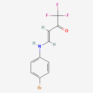 molecular formula C10H7BrF3NO B3042156 4-[(4-Bromophenyl)amino]-1,1,1-trifluorobut-3-en-2-one CAS No. 518989-91-8
