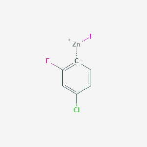 B3042158 4-Chloro-2-fluorophenylzinc iodide CAS No. 518989-99-6