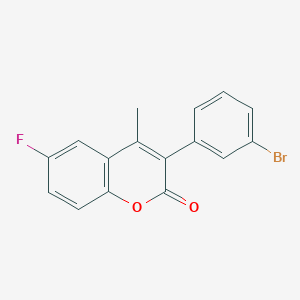 3-(3-Bromophenyl)-6-fluoro-4-methylcoumarin