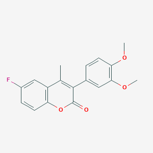 molecular formula C18H15FO4 B3042189 3-(3,4-Dimethoxyphenyl)-6-fluoro-4-methylchromen-2-one CAS No. 527751-34-4