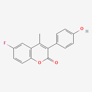 6-Fluoro-3-(4-hydroxyphenyl)-4-methylcoumarin