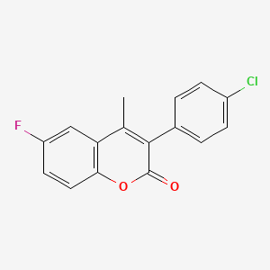 3-(4-Chlorophenyl)-6-fluoro-4-methylcoumarin