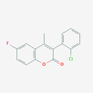 3-(2-Chlorophenyl)-6-fluoro-4-methylcoumarin