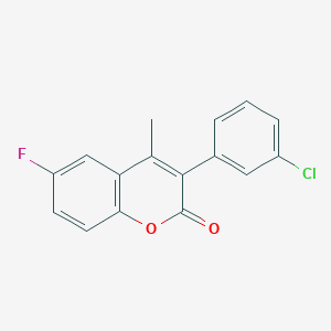 3-(3-Chlorophenyl)-6-fluoro-4-methylcoumarin