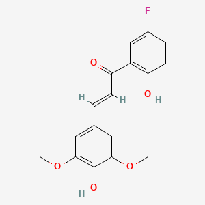 molecular formula C17H15FO5 B3042196 2',4-Dihydroxy-3,5-dimethoxy-5'-fluorochalcone CAS No. 527751-43-5
