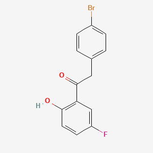 molecular formula C14H10BrFO2 B3042200 2-(4-Bromophenyl)-5'-fluoro-2'-hydroxyacetophenone CAS No. 527751-51-5