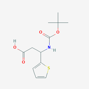 molecular formula C12H17NO4S B3042208 3-[(Tert-butoxycarbonyl)amino]-3-(2-thienyl)propanoic acid CAS No. 53030-49-2