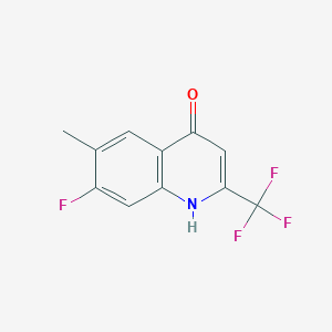 molecular formula C11H7F4NO B3042227 7-Fluoro-6-methyl-2-(trifluoromethyl)quinolin-4-ol CAS No. 537033-65-1
