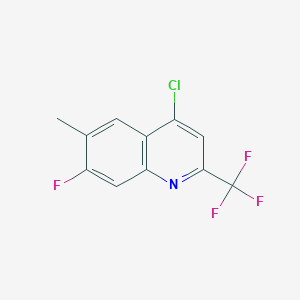 molecular formula C11H6ClF4N B3042228 4-Chloro-7-fluoro-6-methyl-2-(trifluoromethyl)quinoline CAS No. 537033-66-2