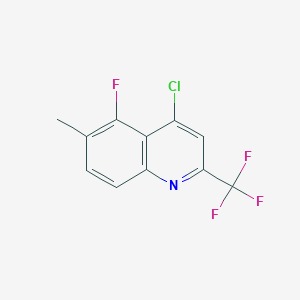molecular formula C11H6ClF4N B3042229 4-Chloro-5-fluoro-6-methyl-2-(trifluoromethyl)quinoline CAS No. 537033-67-3