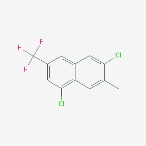 molecular formula C12H7Cl2F3 B3042233 1,6-Dichloro-7-methyl-3-(trifluoromethyl)naphthalene CAS No. 537033-71-9