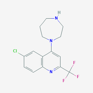 molecular formula C15H15ClF3N3 B3042255 6-Chloro-4-(1,4-diazepan-1-yl)-2-(trifluoromethyl)quinoline CAS No. 541539-68-8