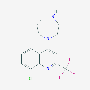 molecular formula C15H15ClF3N3 B3042257 8-Chloro-4-(1,4-diazepan-1-yl)-2-(trifluoromethyl)quinoline CAS No. 541539-70-2