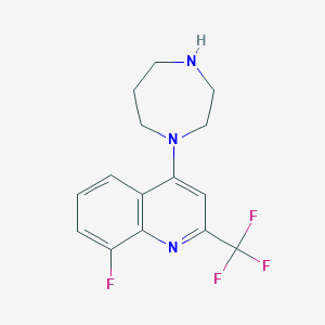 molecular formula C15H15F4N3 B3042258 4-(1,4-Diazepan-1-yl)-8-fluoro-2-(trifluoromethyl)quinoline CAS No. 541539-71-3