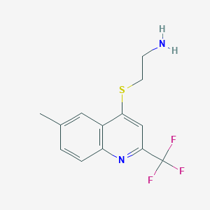 molecular formula C13H13F3N2S B3042260 4-(2-Aminoethylthio)-6-methyl-2-(trifluoromethyl)quinoline CAS No. 541539-73-5