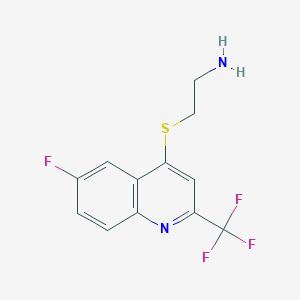 molecular formula C12H10F4N2S B3042261 4-(2-氨基乙硫基)-6-氟-2-(三氟甲基)喹啉 CAS No. 541539-74-6