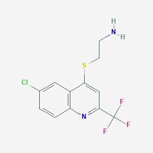 molecular formula C12H10ClF3N2S B3042262 4-(2-Aminoethylthio)-6-chloro-2-(trifluoromethyl)quinoline CAS No. 541539-75-7