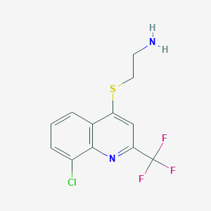 4-(2-Aminoethylthio)-8-chloro-2-(trifluoromethyl)quinoline