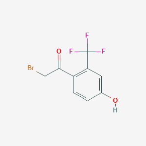 molecular formula C9H6BrF3O2 B3042268 4-Hydroxy-2-(trifluoromethyl)phenacyl bromide CAS No. 541549-98-8