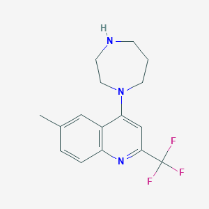 molecular formula C16H18F3N3 B3042276 4-(1,4-Diazepan-1-yl)-6-methyl-2-(trifluoromethyl)quinoline CAS No. 544429-26-7