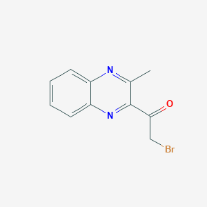 molecular formula C11H9BrN2O B3042286 Ethanone, 2-bromo-1-(3-methyl-2-quinoxalinyl)- CAS No. 5498-44-2