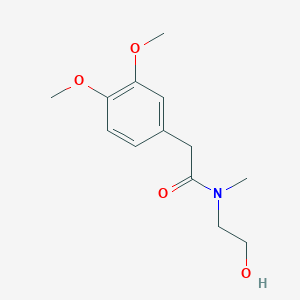 molecular formula C13H19NO4 B3042299 2-(3,4-dimethoxyphenyl)-N-(2-hydroxyethyl)-N-methylacetamide CAS No. 56014-54-1