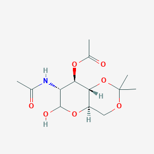 molecular formula C13H21NO7 B3042312 [(4Ar,7R,8R,8aS)-7-acetamido-6-hydroxy-2,2-dimethyl-4,4a,6,7,8,8a-hexahydropyrano[3,2-d][1,3]dioxin-8-yl] acetate CAS No. 564469-85-8