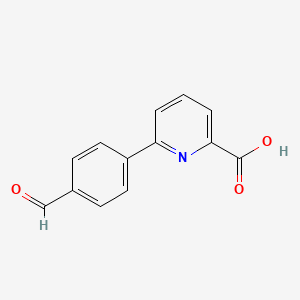 molecular formula C13H9NO3 B3042315 6-(4-甲酰苯基)-2-吡啶甲酸 CAS No. 566198-31-0