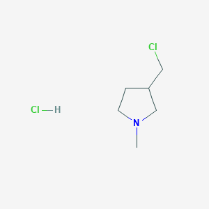 molecular formula C6H13Cl2N B3042316 3-(Chloromethyl)-1-methylpyrrolidine hydrochloride CAS No. 56669-84-2