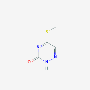 molecular formula C4H5N3OS B3042331 5-(Methylthio)-2,3-dihydro-1,2,4-triazin-3-one CAS No. 57360-30-2