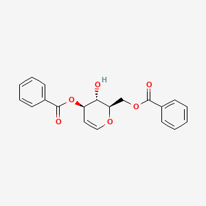 molecular formula C20H18O6 B3042353 ((2R,3S,4R)-4-(Benzoyloxy)-3-hydroxy-3,4-dihydro-2H-pyran-2-yl)methyl benzoate CAS No. 58871-06-0