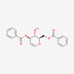 molecular formula C20H20O8 B3042353 ((2R,3S,4R)-4-(Benzoyloxy)-3-hydroxy-3,4-dihydro-2H-pyran-2-yl)methyl benzoate CAS No. 58871-06-0