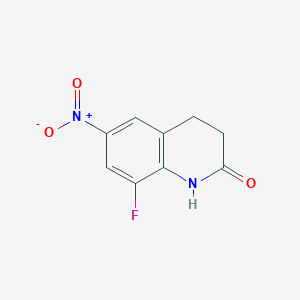 molecular formula C9H7FN2O3 B3042359 8-FLUORO-6-NITRO-3,4-DIHYDROQUINOLIN-2(1H)-ONE CAS No. 590422-02-9