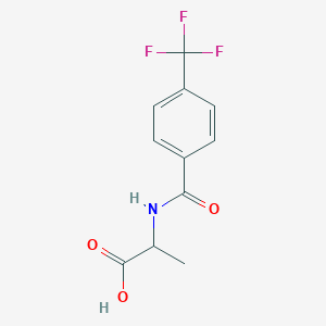 molecular formula C11H10F3NO3 B3042362 Rac-2-(4-(trifluoromethyl)benzamido)propanoic acid CAS No. 591774-63-9