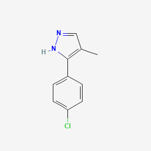molecular formula C10H9ClN2 B3042372 3-(4-Chlorophenyl)-4-methyl-1H-pyrazole CAS No. 59843-61-7