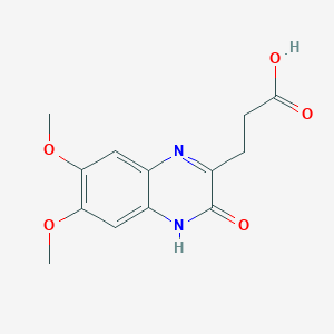 molecular formula C13H14N2O5 B030424 3-(6,7-二甲氧基-3-氧代-3,4-二氢-喹喔啉-2-基)-丙酸 CAS No. 99208-26-1