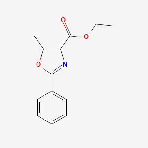 molecular formula C13H13NO3 B3042404 5-Methyl-2-phenyl-oxazole-4-carboxylic acid ethyl ester CAS No. 61151-96-0