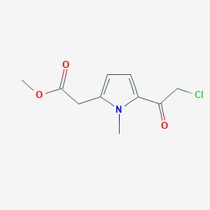 molecular formula C10H12ClNO3 B3042412 Methyl [5-(Chloroacetyl)-1-methyl-1H-pyrrol-2-yl]acetate CAS No. 617721-31-0