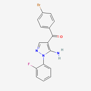 (5-Amino-1-(2-fluorophenyl)-1H-pyrazol-4-YL)(4-bromophenyl)methanone