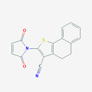molecular formula C17H10N2O2S B304242 2-(2,5-dioxo-2,5-dihydro-1H-pyrrol-1-yl)-4,5-dihydronaphtho[1,2-b]thiophene-3-carbonitrile 