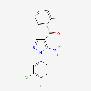 (5-Amino-1-(3-chloro-4-fluorophenyl)-1H-pyrazol-4-YL)(O-tolyl)methanone
