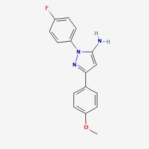 1-(4-Fluorophenyl)-3-(4-methoxyphenyl)-1H-pyrazol-5-amine