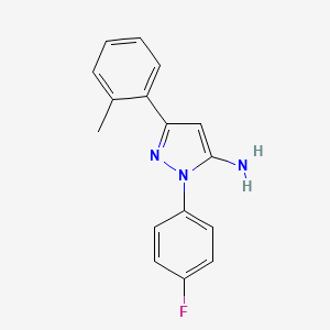 molecular formula C16H14FN3 B3042426 1-(4-Fluorophenyl)-3-(2-methylphenyl)-1H-pyrazol-5-amine CAS No. 618098-18-3