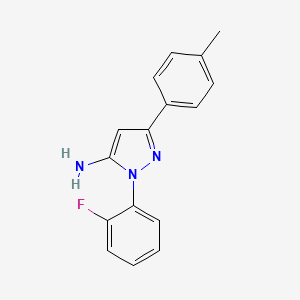 molecular formula C16H14FN3 B3042427 1-(2-Fluorophenyl)-3-P-tolyl-1H-pyrazol-5-amine CAS No. 618098-41-2