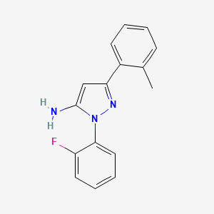 1-(2-Fluorophenyl)-3-(2-methylphenyl)-1H-pyrazol-5-amine